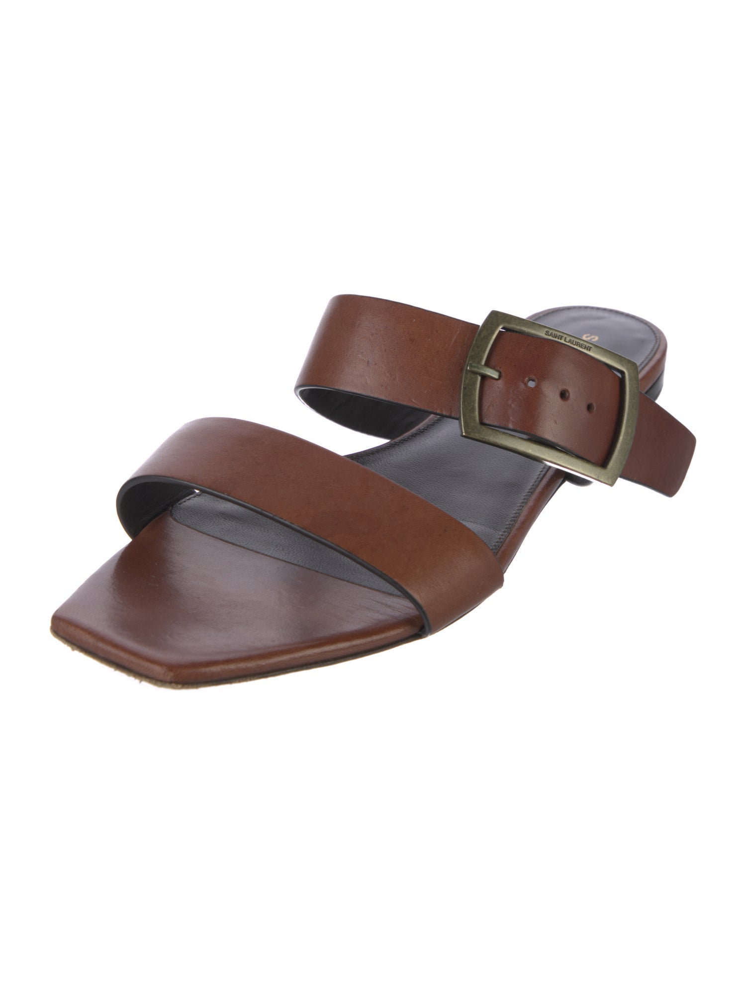 Saint Laurent Leather Slides