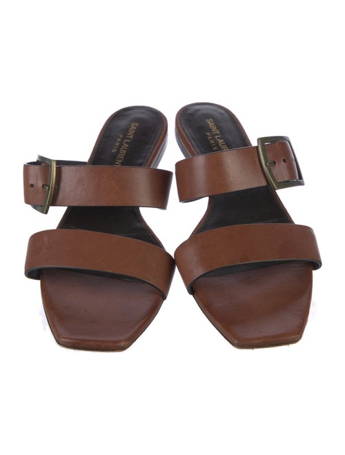 Saint Laurent Leather Slides