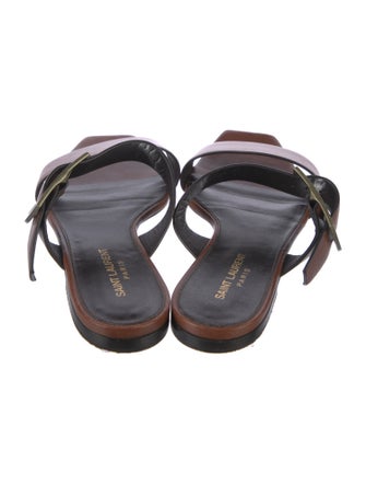 Saint Laurent Leather Slides