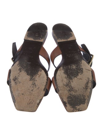 Saint Laurent Leather Slides