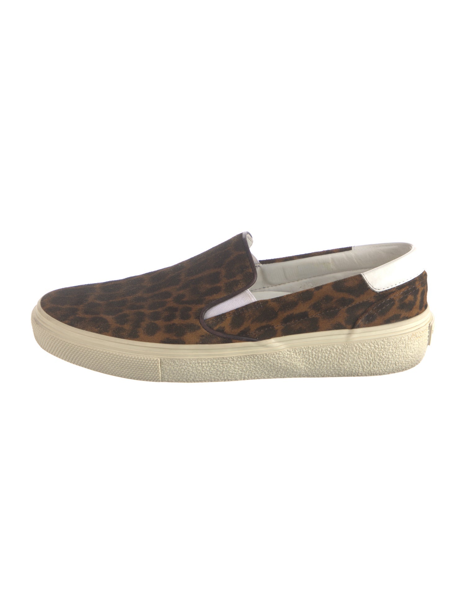Saint Laurent Suede Animal Print Sneakers