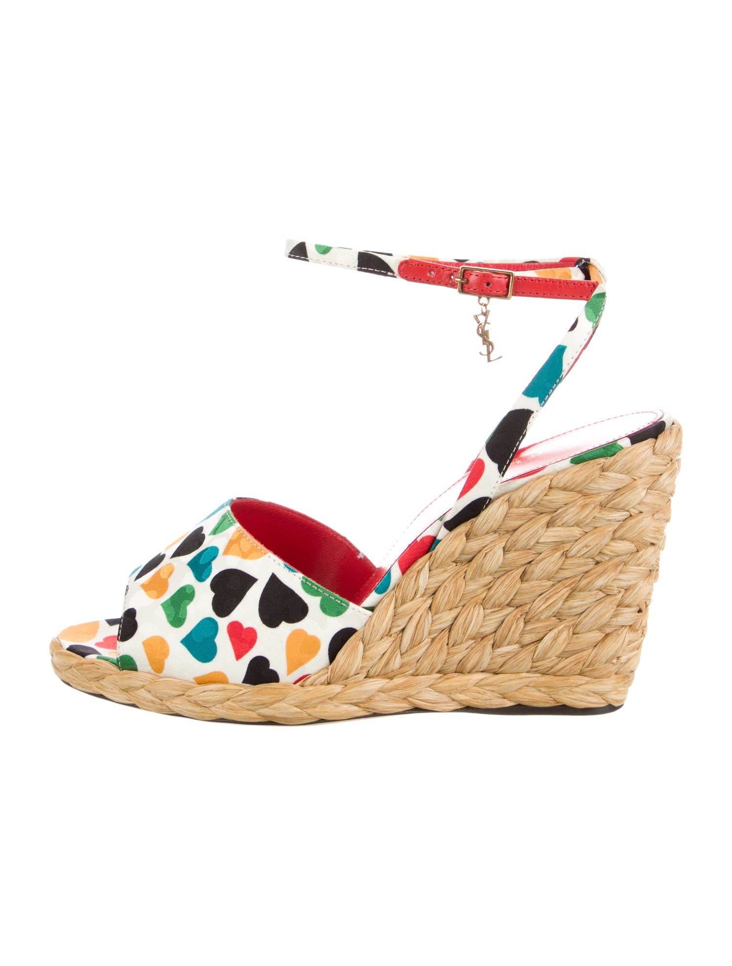 Saint Laurent Satin Printed Espadrilles