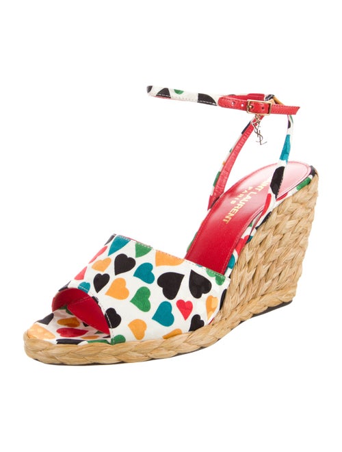 Saint Laurent Satin Printed Espadrilles