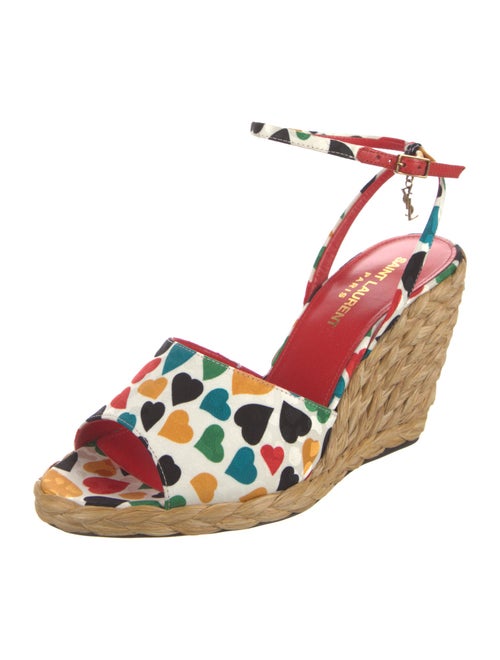 Saint Laurent Satin Printed Espadrilles