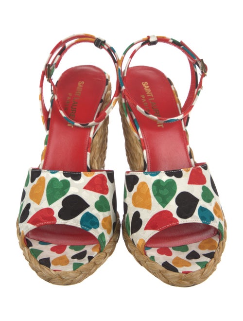 Saint Laurent Satin Printed Espadrilles