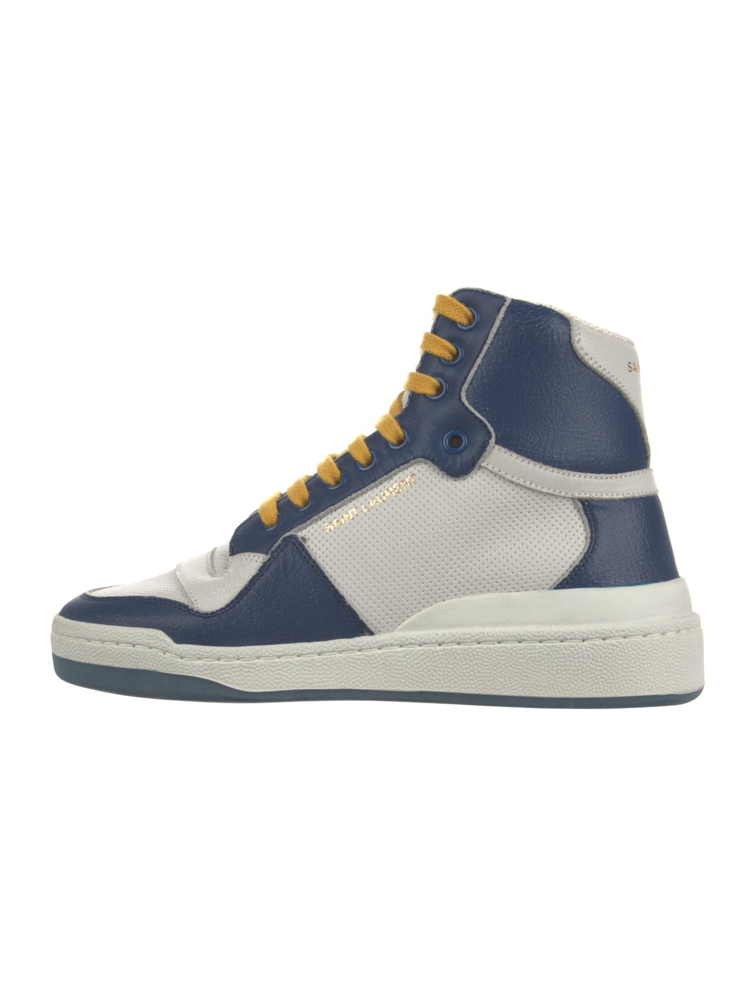 Saint Laurent Leather Colorblock Pattern Sneakers