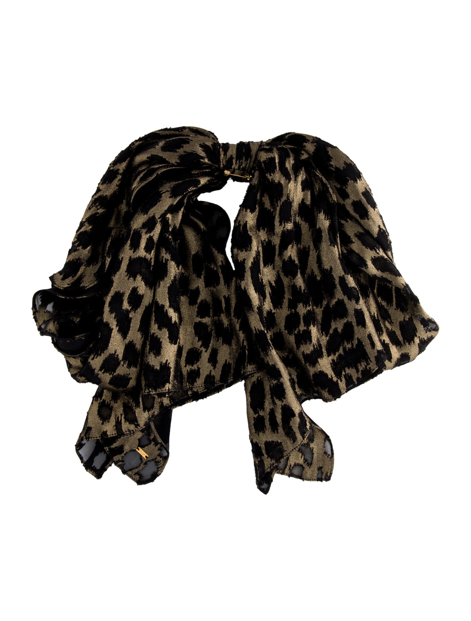 Saint Laurent Silk Ribbon Bow Brooch