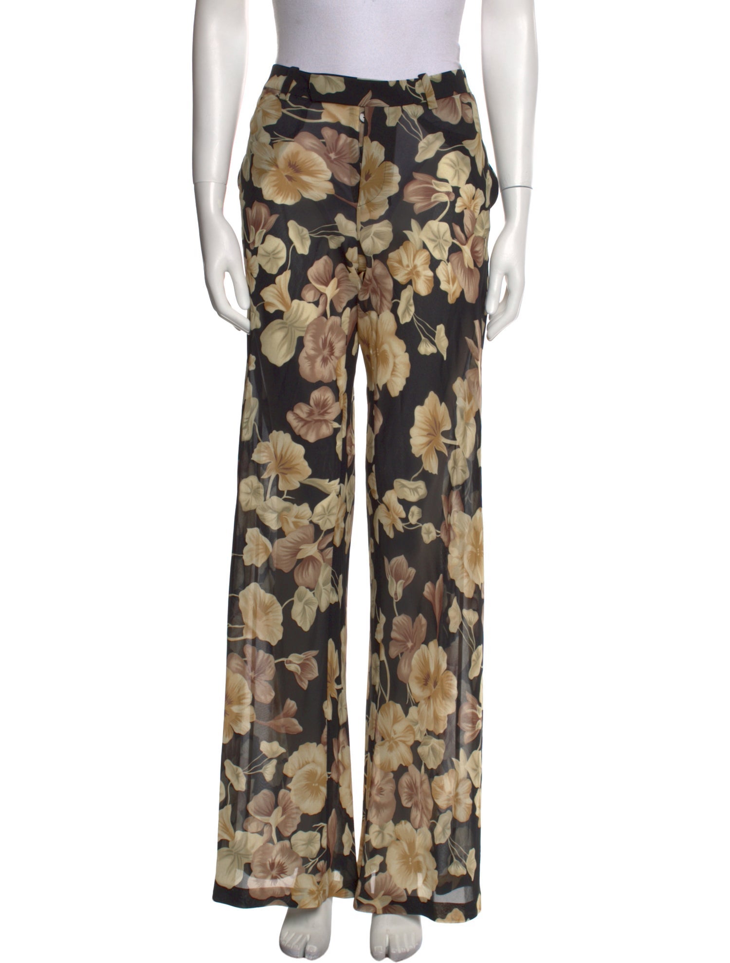 Saint Laurent Silk Wide Leg Pants