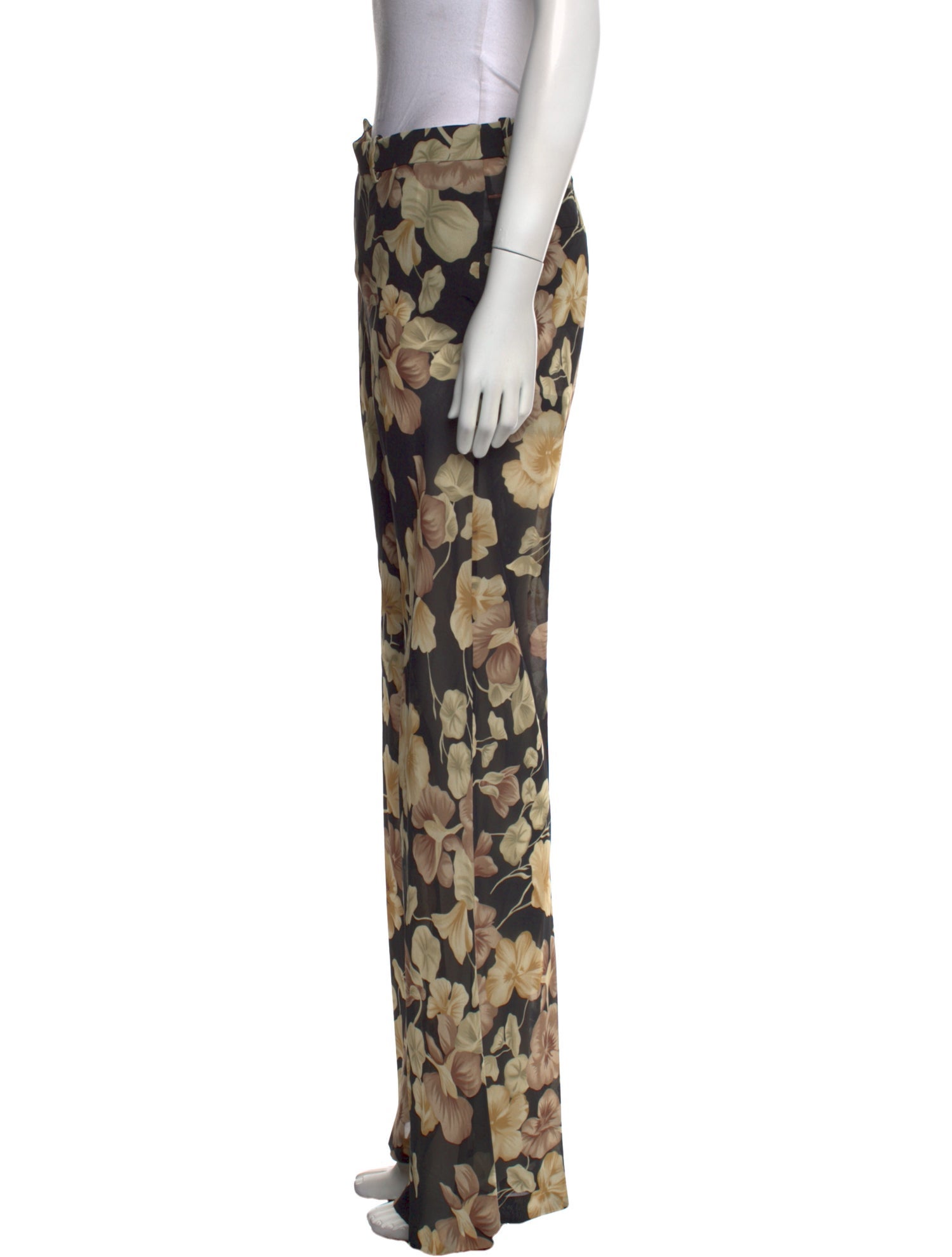 Saint Laurent Silk Wide Leg Pants