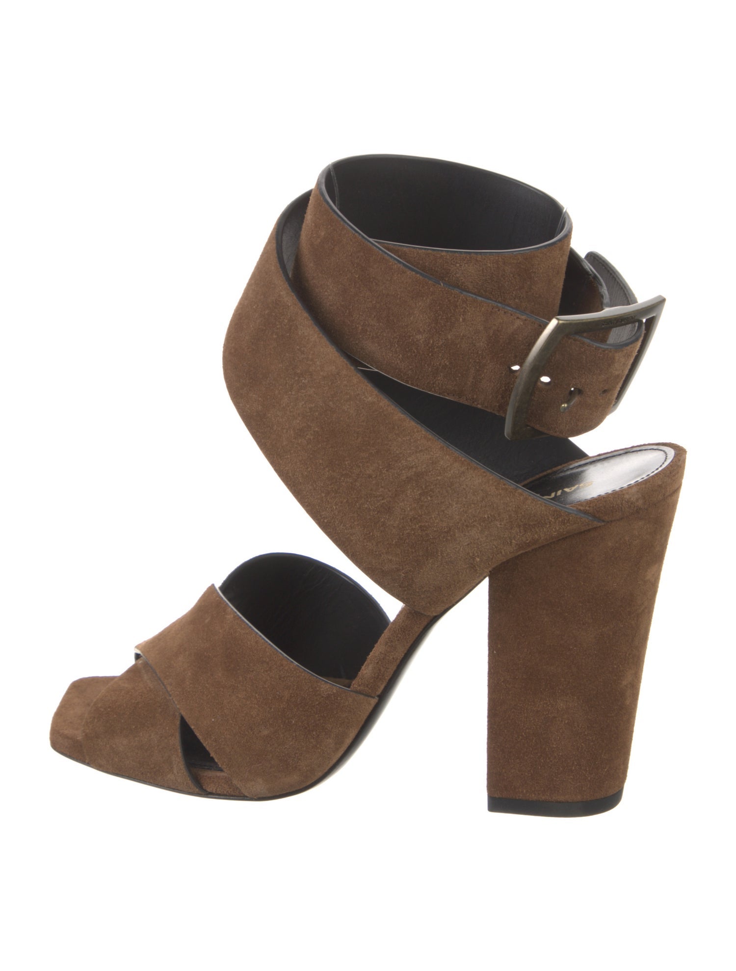 Saint Laurent Suede Slingback Sandals