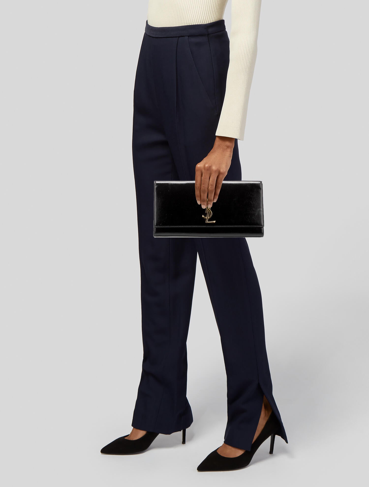 Saint Laurent Patent Leather Clutch