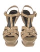 Saint Laurent Patent Leather T-Strap Sandals