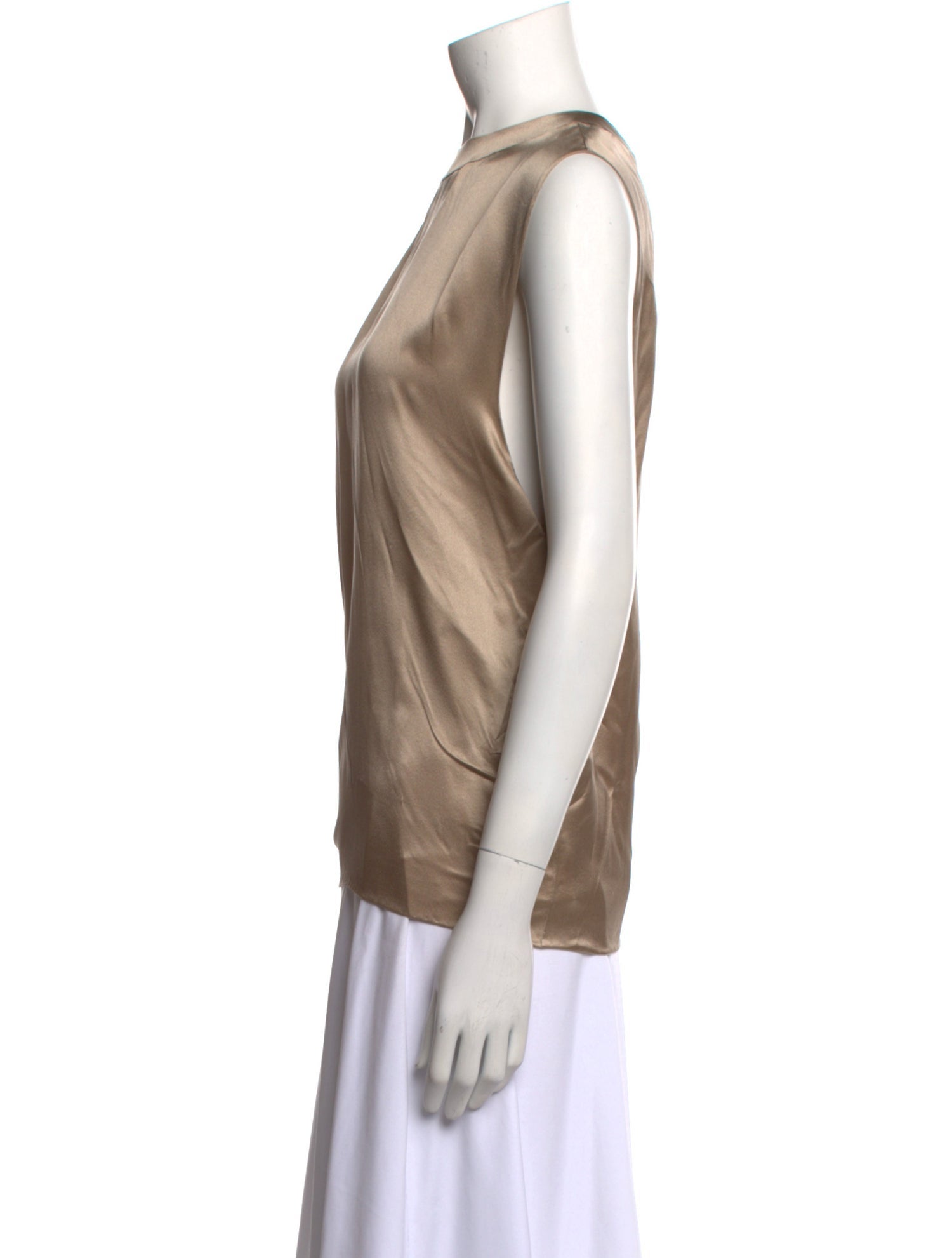 Saint Laurent Silk Crew Neck Top w/ Tags