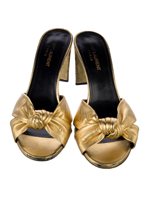 Saint Laurent Leather Slides