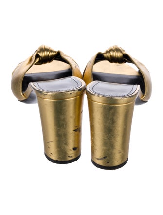 Saint Laurent Leather Slides