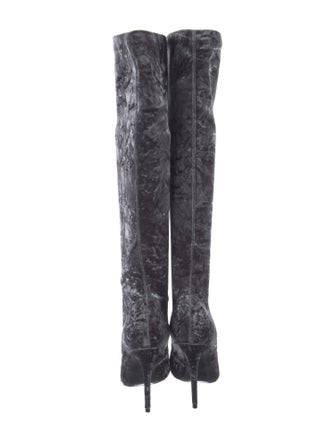 Saint Laurent Velvet Printed Boots