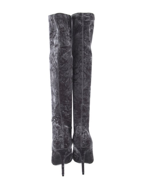 Saint Laurent Velvet Printed Boots