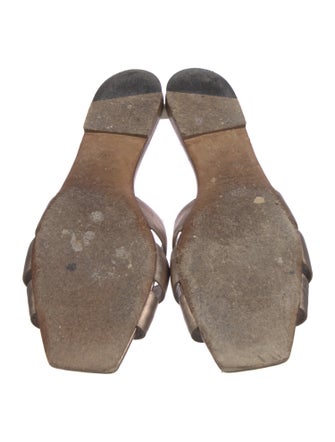Saint Laurent Leather Slides