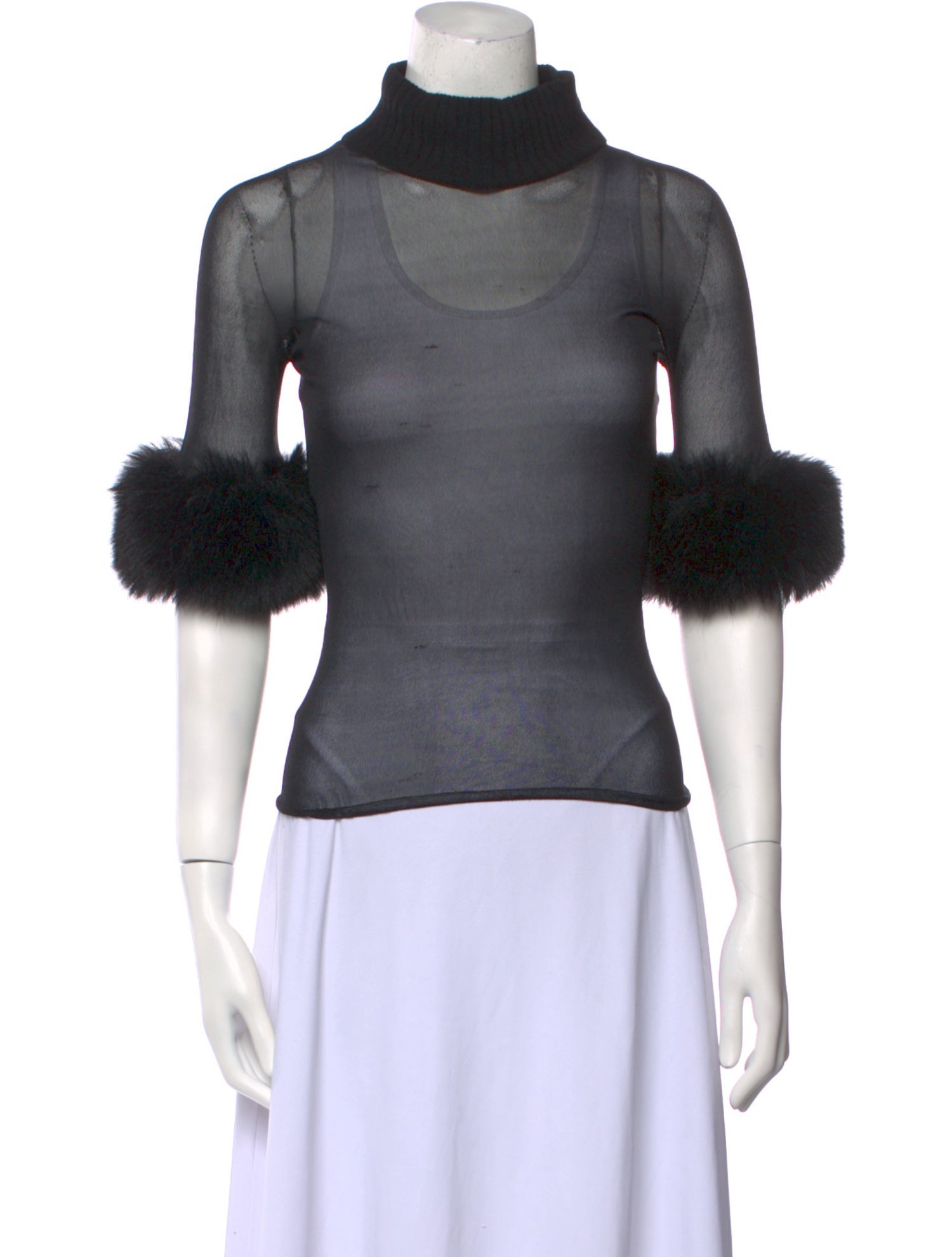 Saint Laurent Silk Turtleneck Top