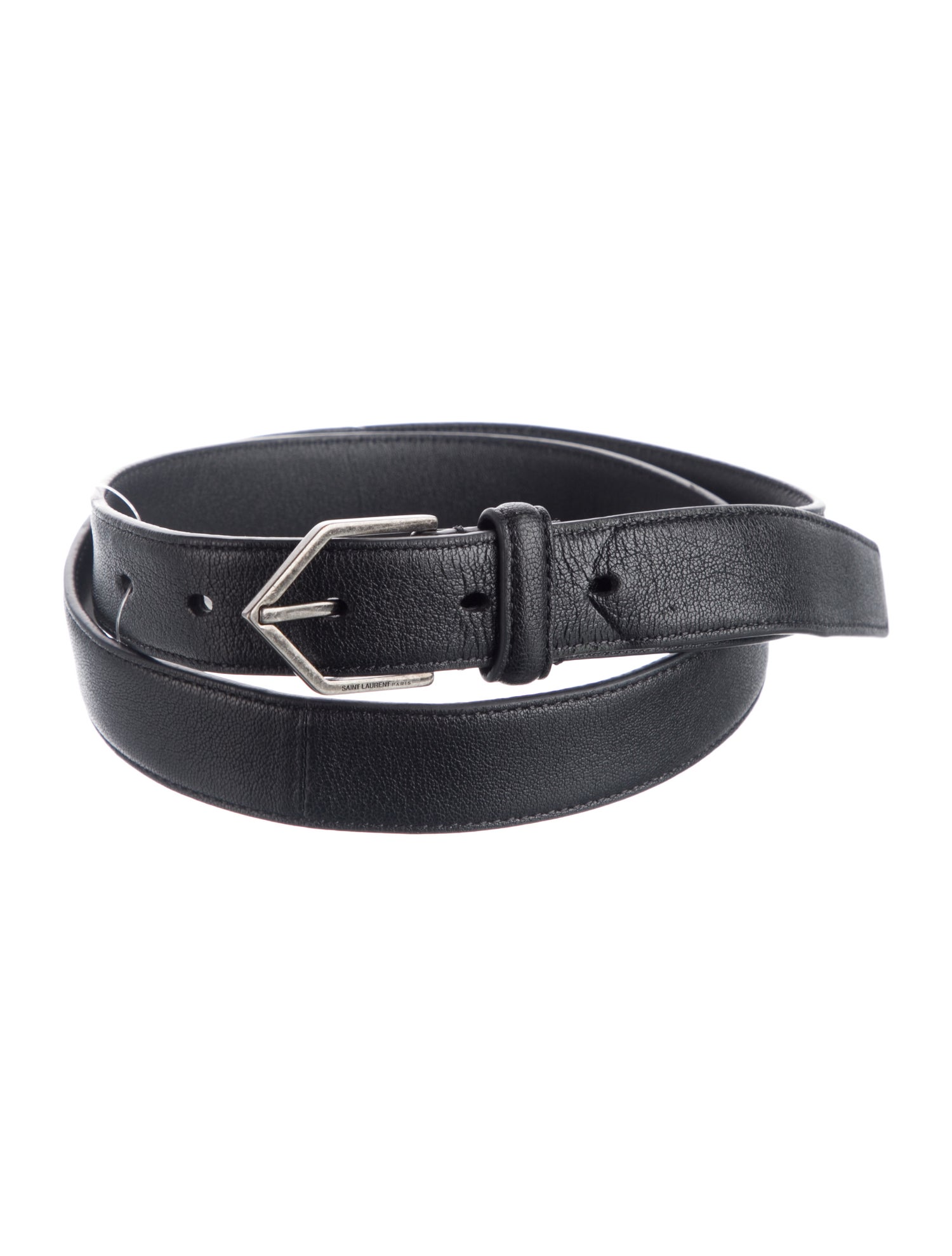 Saint Laurent Skinny Leather Belt