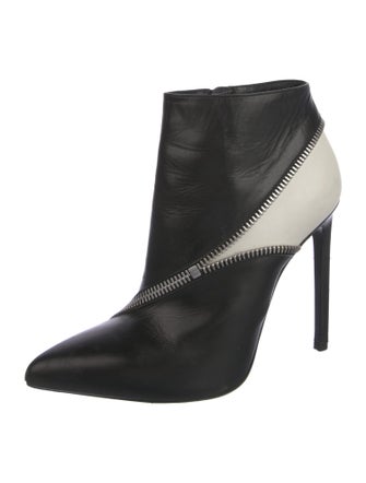 Saint Laurent Leather Colorblock Pattern Boots