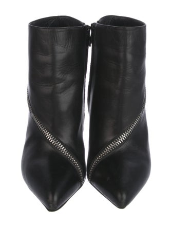 Saint Laurent Leather Colorblock Pattern Boots