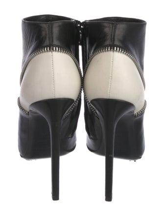 Saint Laurent Leather Colorblock Pattern Boots