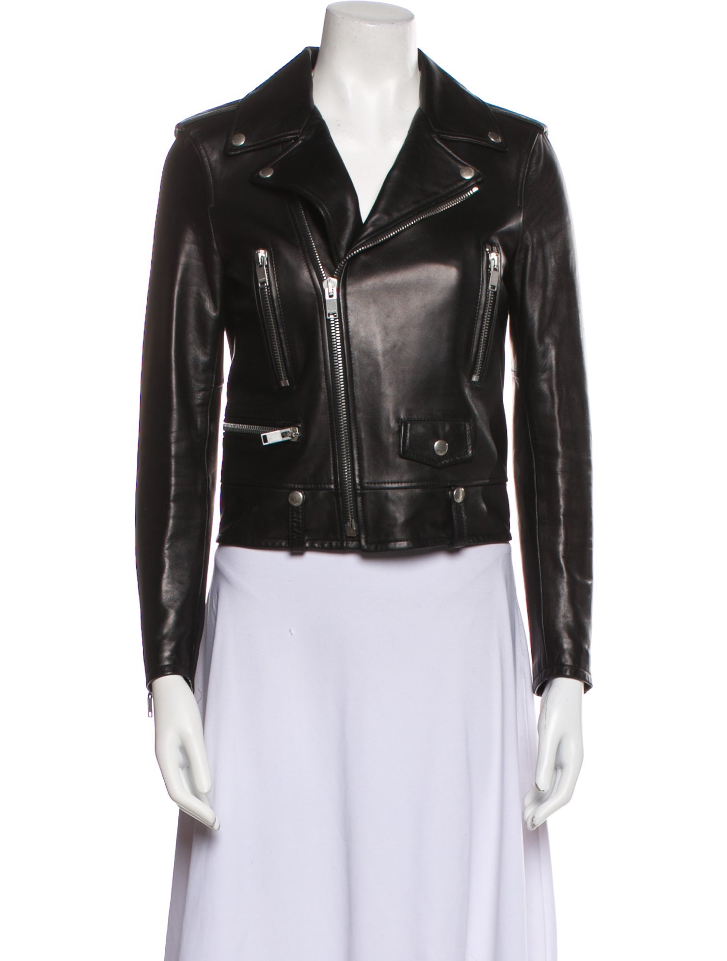 Saint Laurent Lamb Leather Biker Jacket