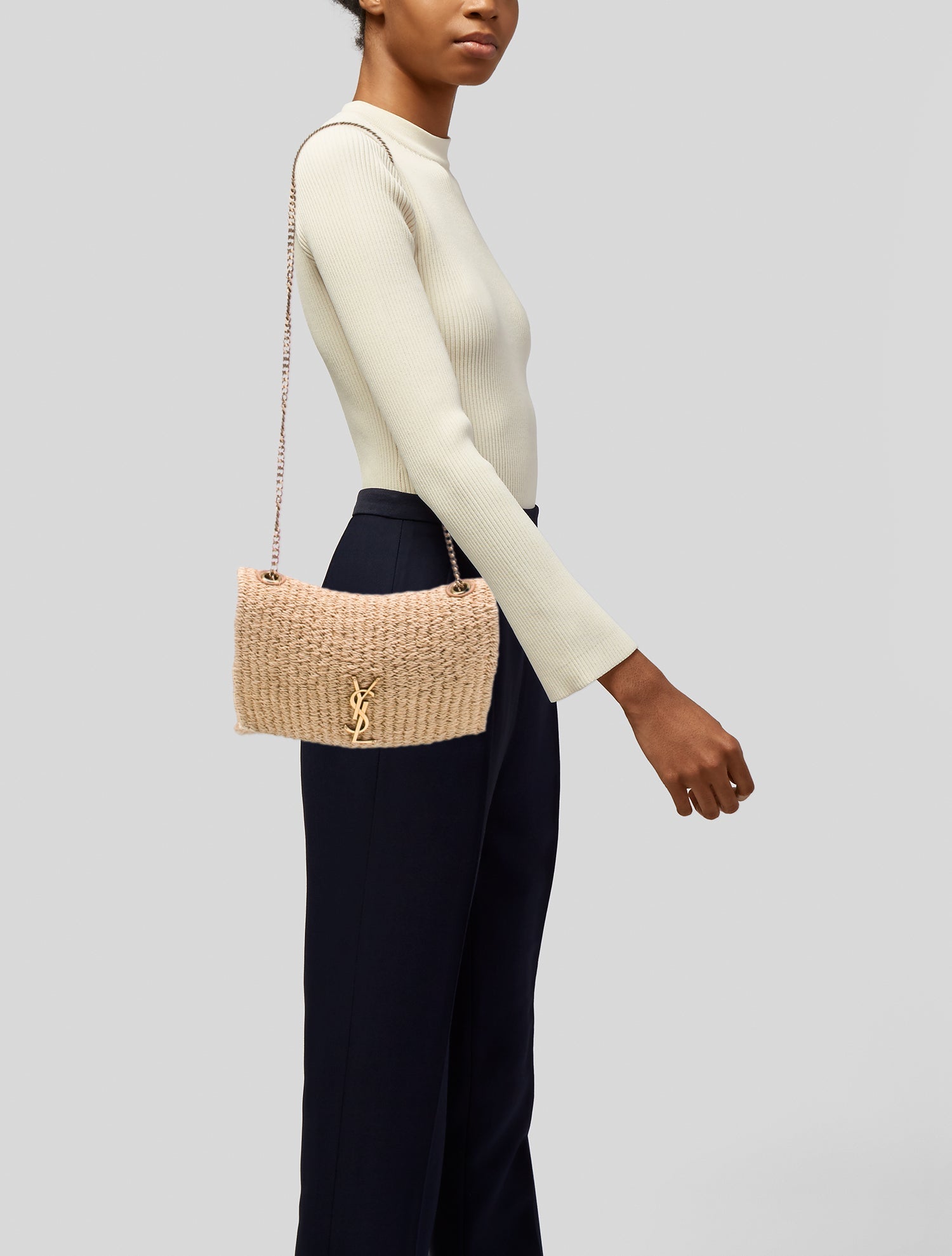 Saint Laurent Raffia Kate 2023