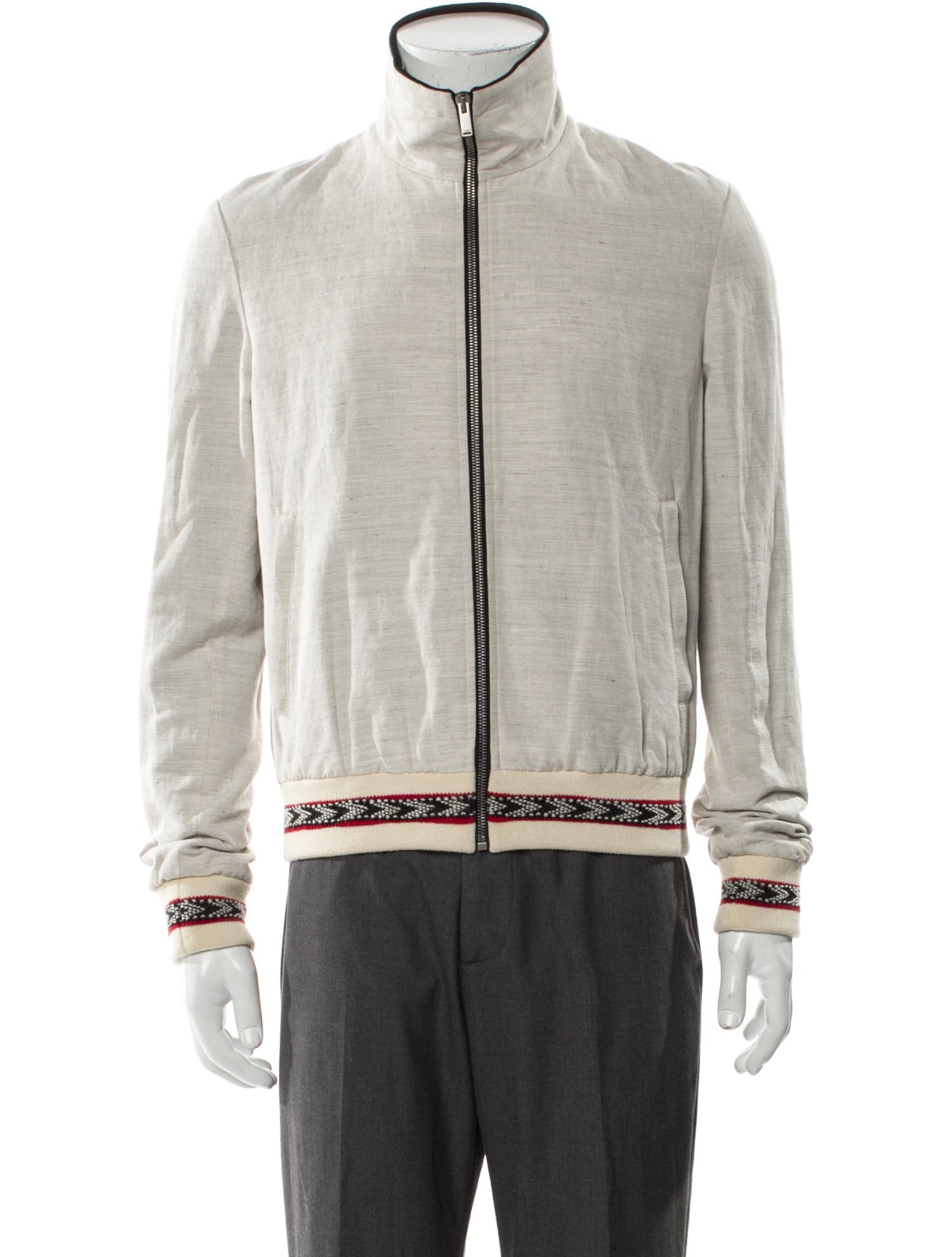 Saint Laurent 2017 Striped Bomber Jacket