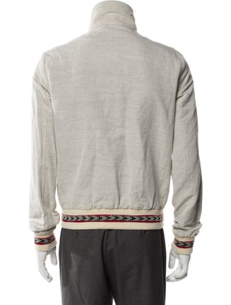 Saint Laurent 2017 Striped Bomber Jacket