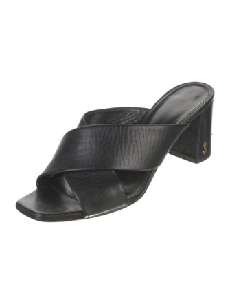Saint Laurent Leather Slides