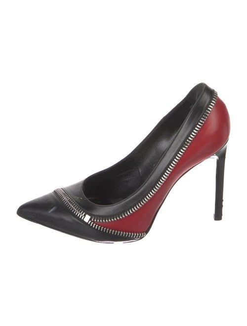 Saint Laurent Leather Colorblock Pattern Pumps