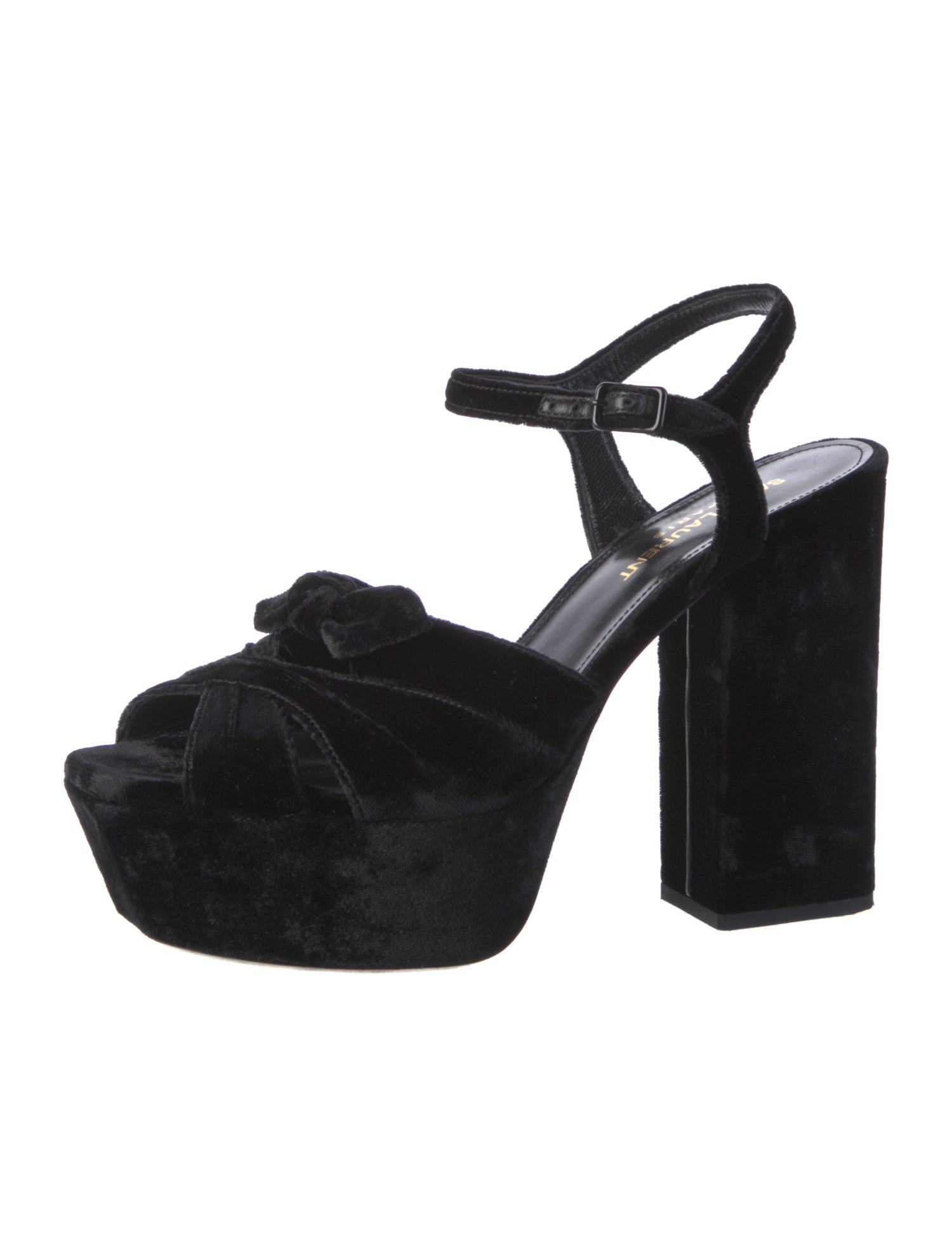 Saint Laurent Velvet Sandals