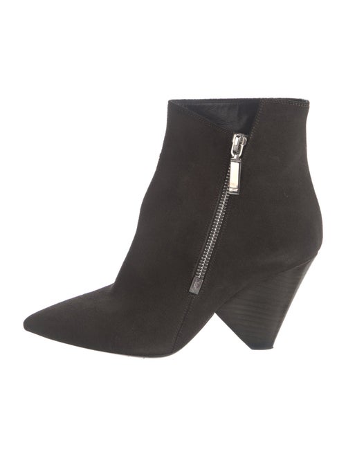 Saint Laurent Suede Leather Trim Embellishment Boots