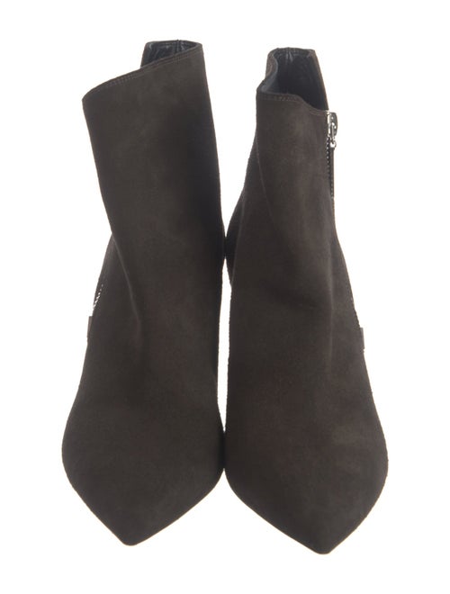 Saint Laurent Suede Leather Trim Embellishment Boots