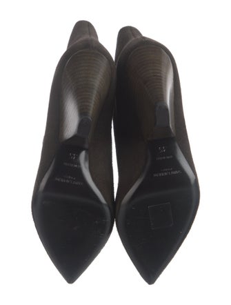 Saint Laurent Suede Leather Trim Embellishment Boots