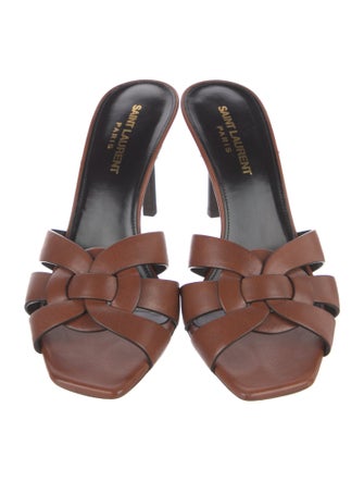 Saint Laurent Leather Slides