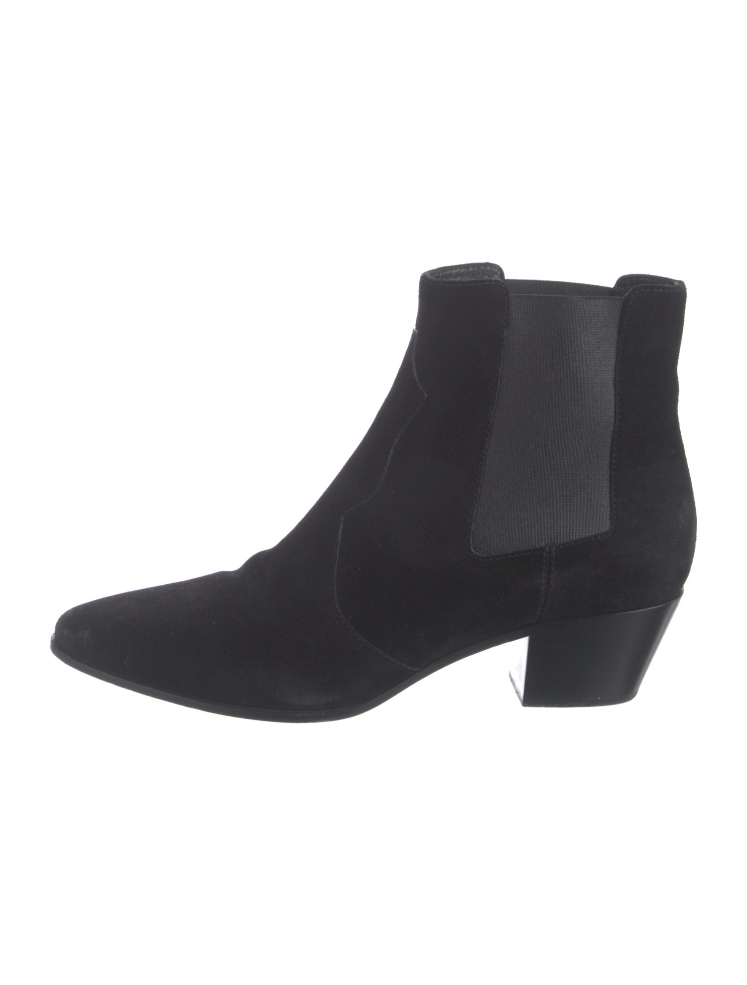 Saint Laurent Suede Leather Trim Embellishment Chelsea Boots