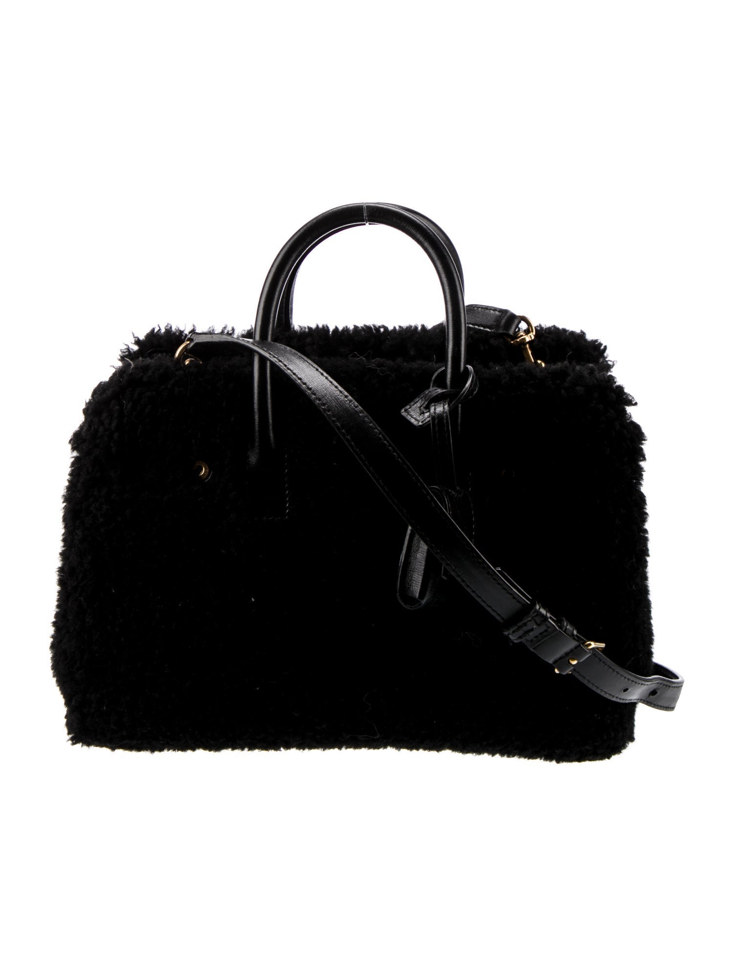 Saint Laurent Shearling Sac De Jour Nano
