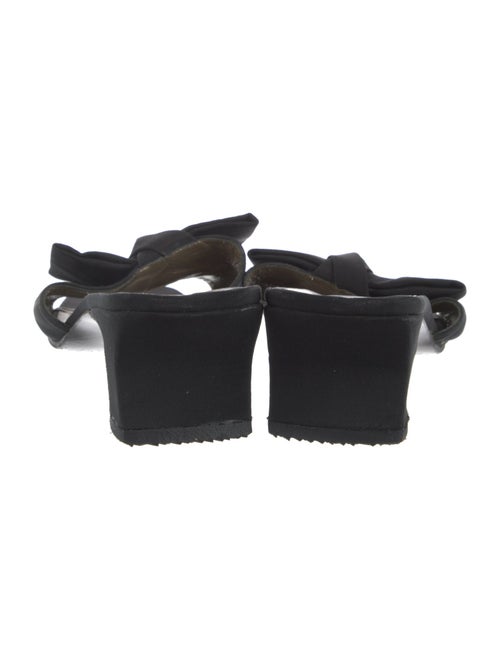 Saint Laurent Canvas Bow Accents Slides