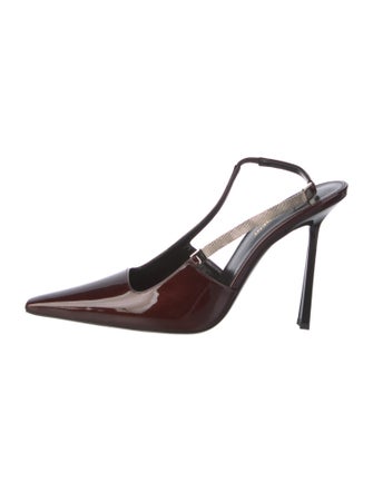 Saint Laurent Patent Leather Slingback Pumps