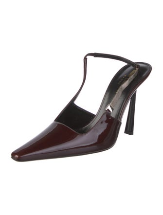 Saint Laurent Patent Leather Slingback Pumps