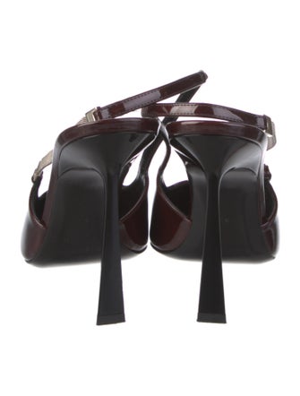 Saint Laurent Patent Leather Slingback Pumps