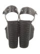 Saint Laurent Leather Studded Accents Espadrilles