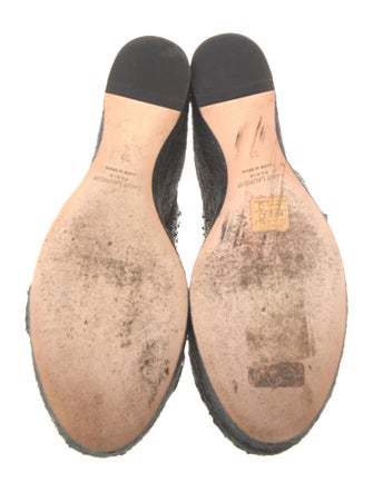 Saint Laurent Leather Studded Accents Espadrilles