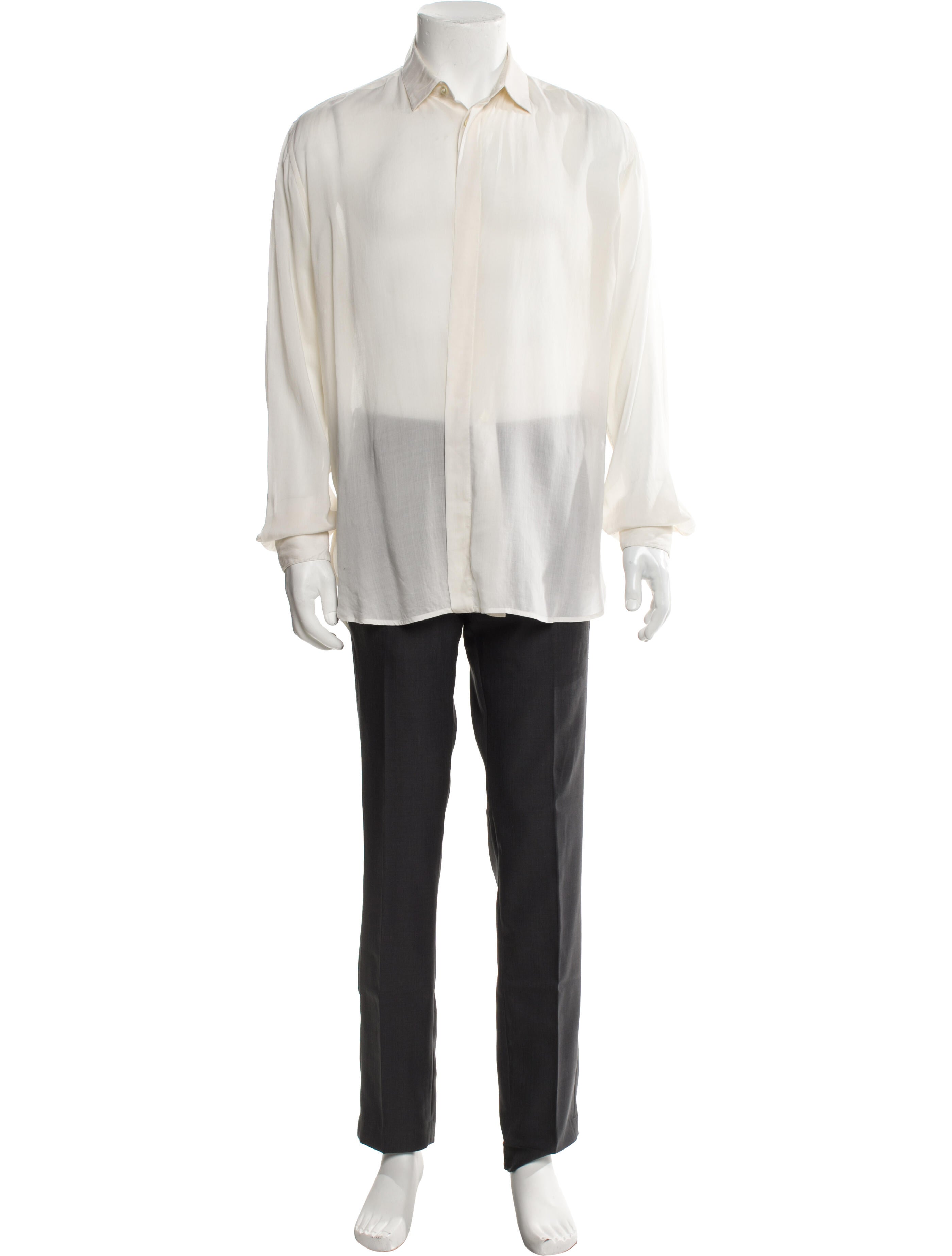 Saint Laurent 2018 Long Sleeve Tuxedo Shirt