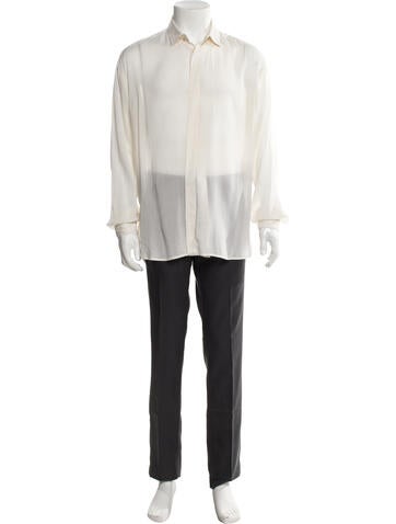 Saint Laurent Dress Shirts 2018 Long Sleeve Tuxedo Shirt Us15, It38 | M