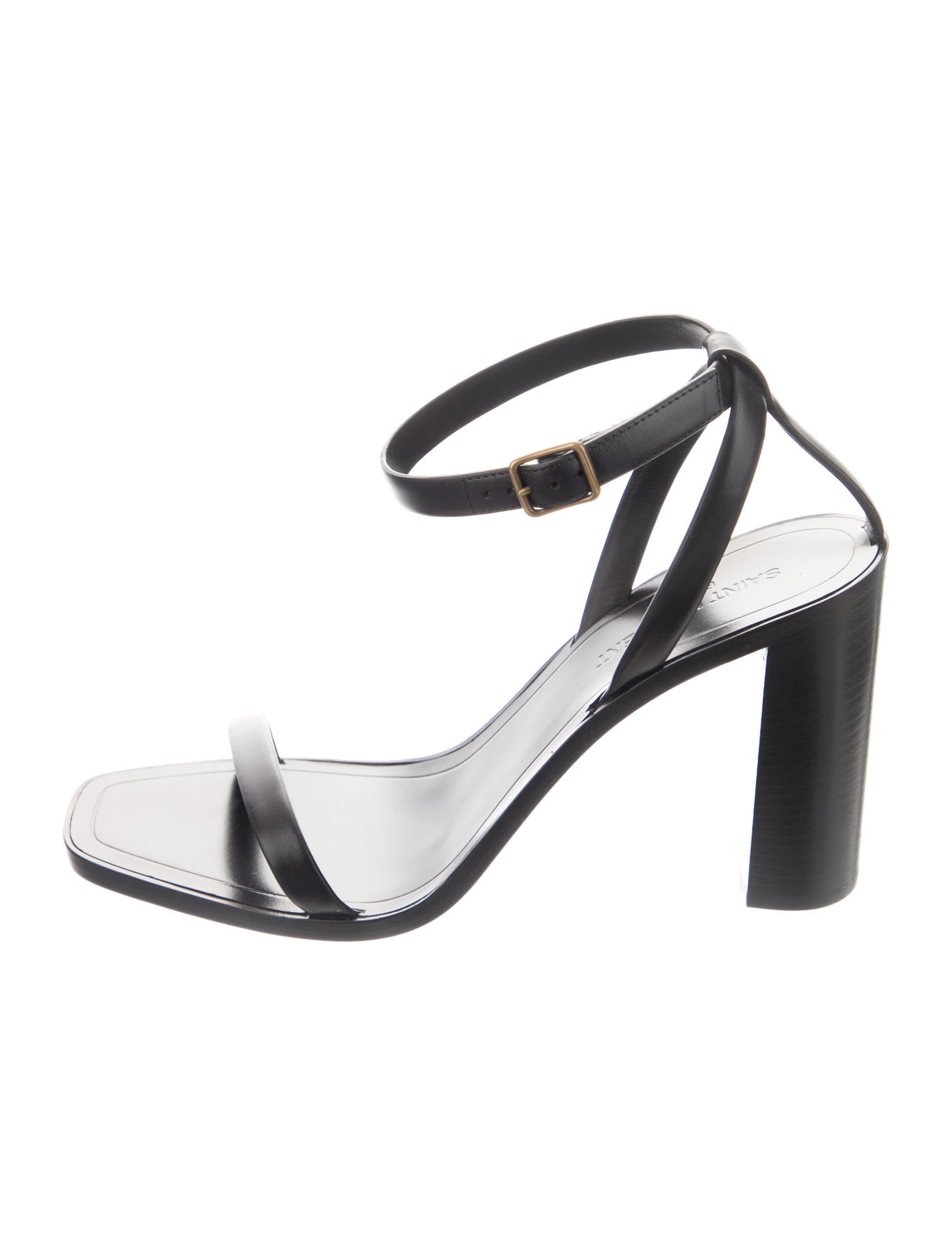 Saint Laurent Leather T-Strap Sandals w/ Tags