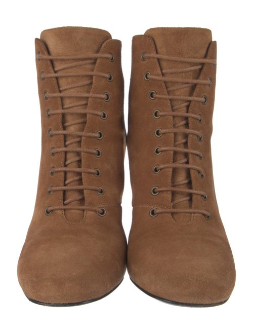 Saint Laurent Suede Lace-Up Boots